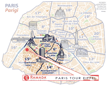 Hotels Paris, Carte